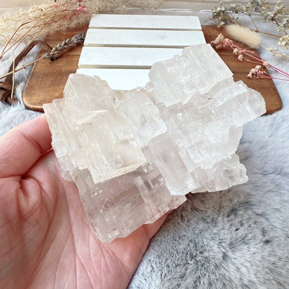 Gorgeous Halite Salt Crystal Cluster from Morroco - Picture 9 of 9